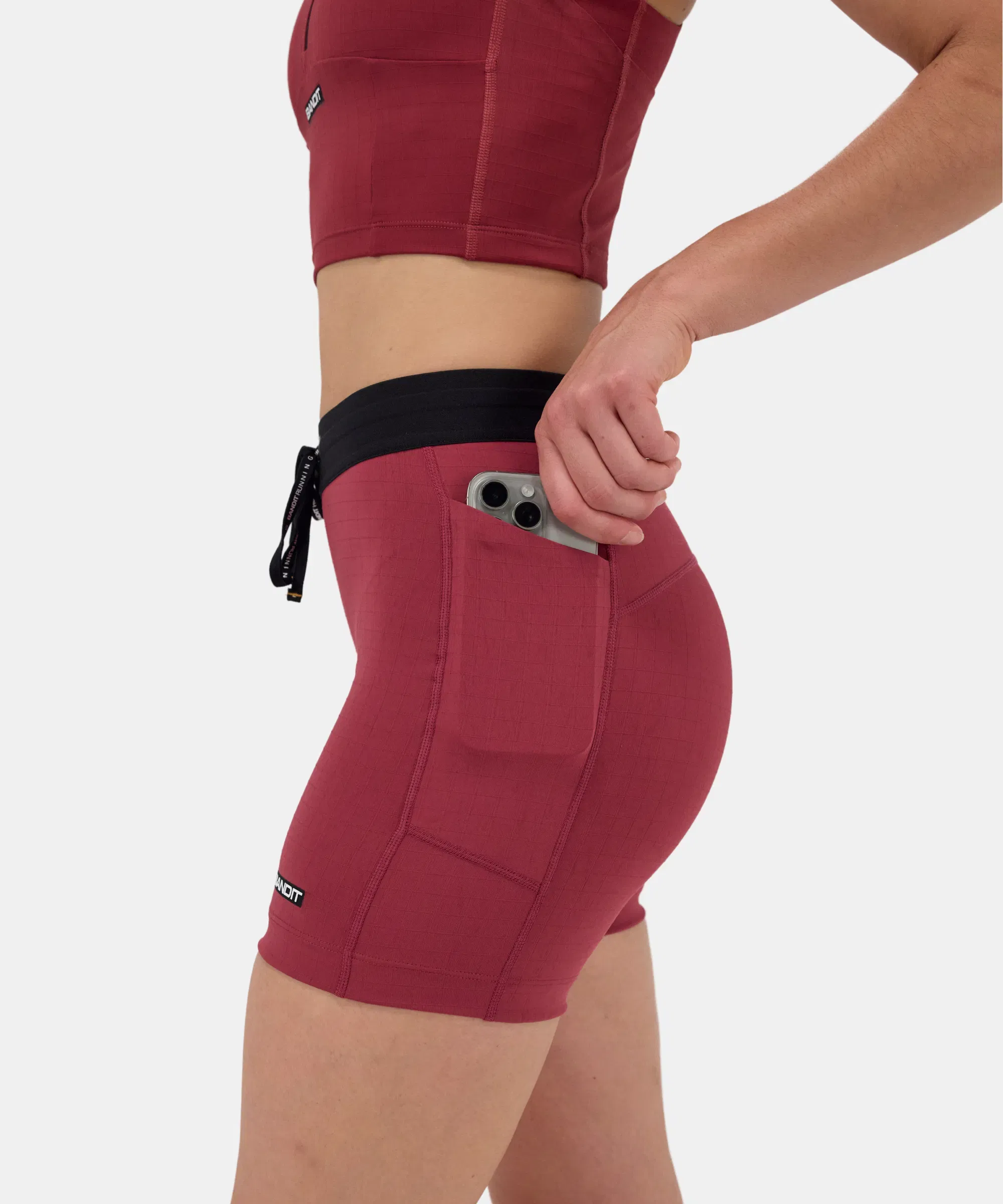 Bandit Gridlock 5 Compression Short Womens Berry