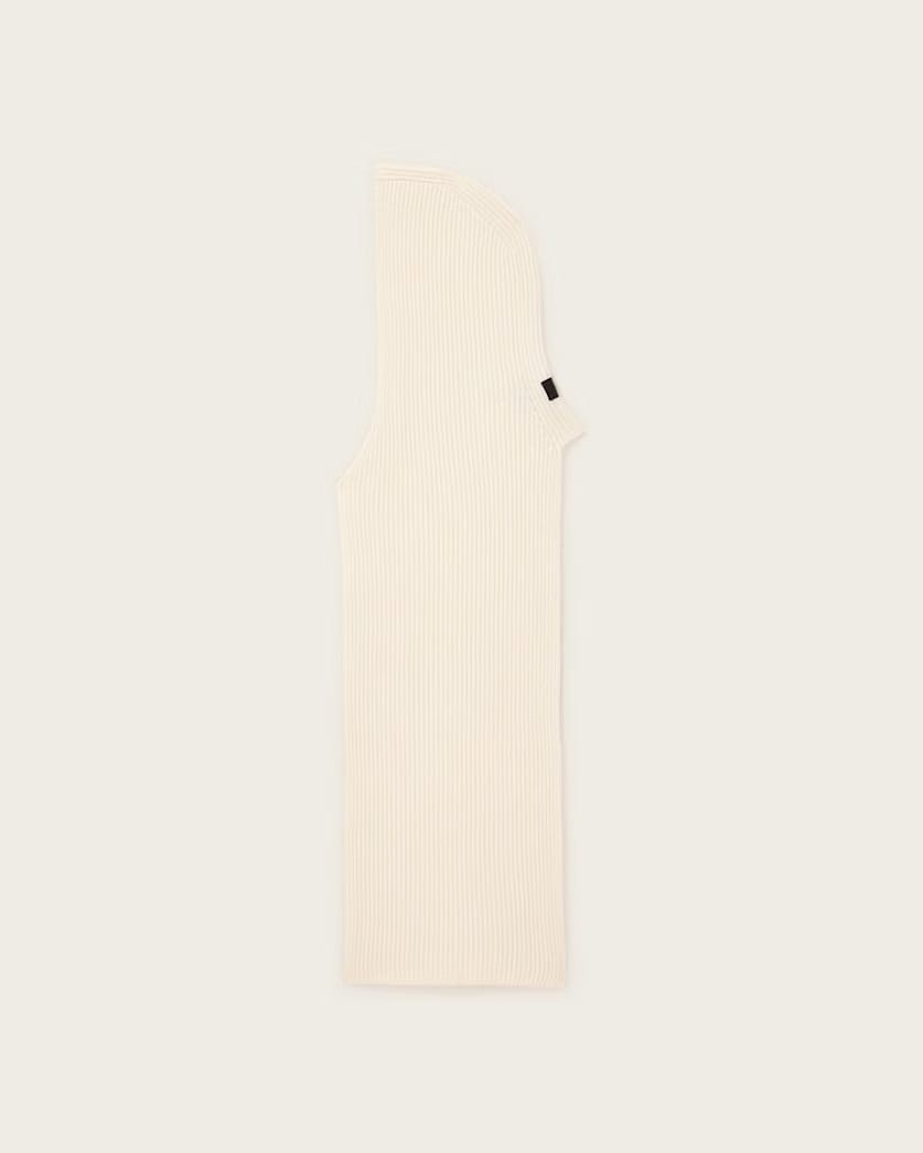 AllSaints Wren Hooded Wool Scarf Women's Antique White Women's