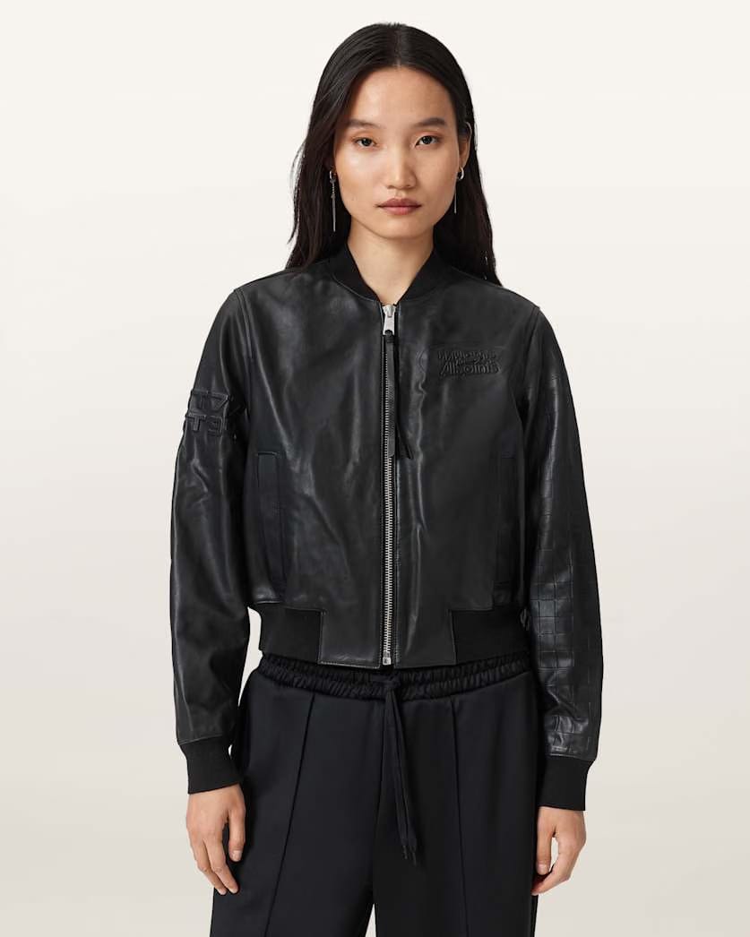 AllSaints Williams X Allsaints Orten Bomber Jacket Women's Black Women's