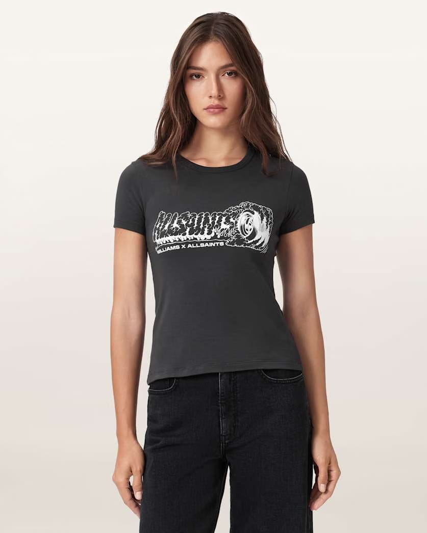 AllSaints Williams X Allsaints Burnout Stevie T Shirt Women's Williams Blue Women's
