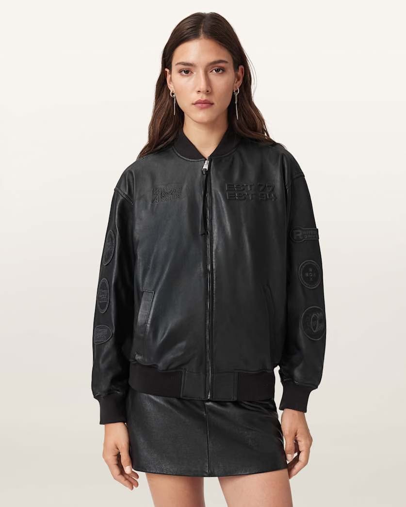 AllSaints Williams X Allsaints Belle Bomber Jacket Women's Black Women's