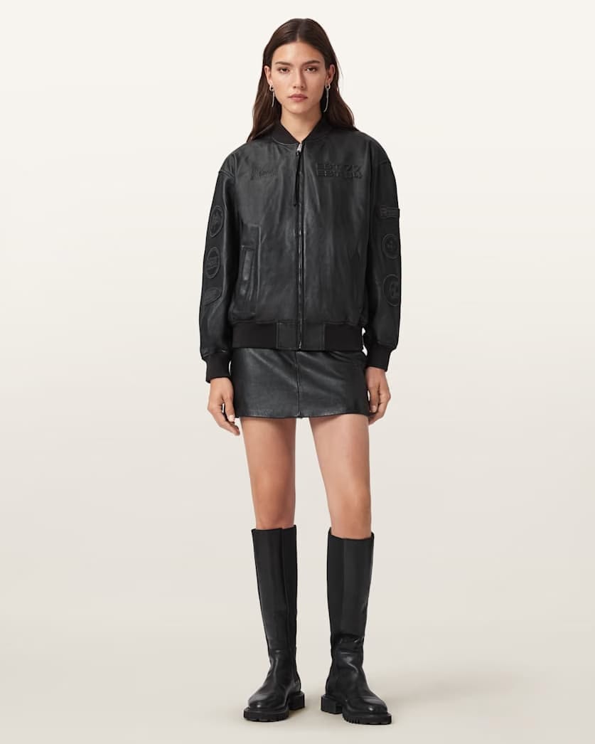 AllSaints Williams X Allsaints Belle Bomber Jacket Women's Black Women's