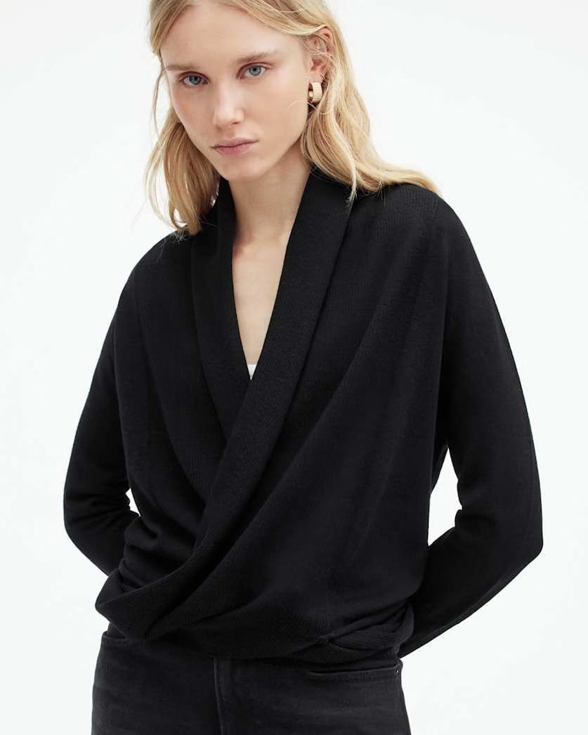 AllSaints Wasson Pirate Lightweight Cardigan Women's Chalk White Women's