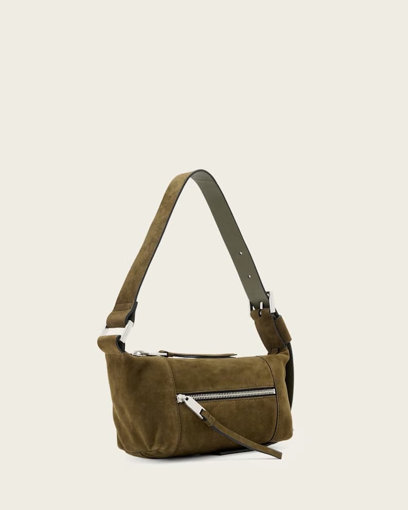 AllSaints Vega Suede Mini Bag Women's Olive Green Women's