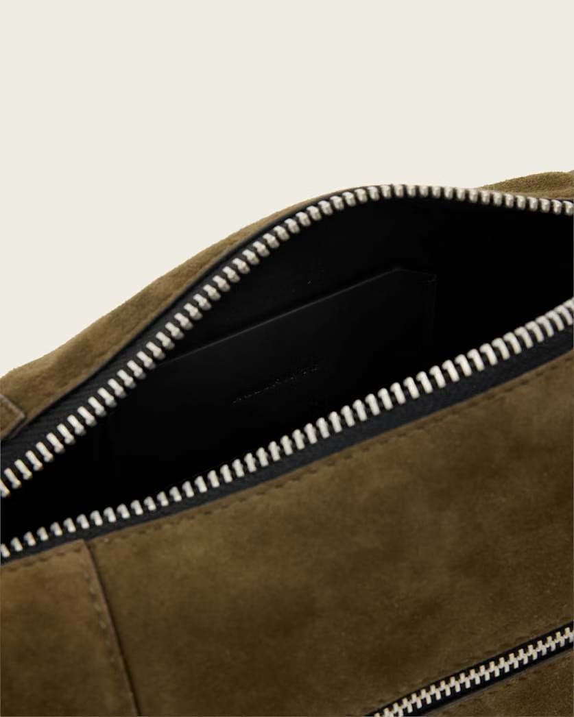 AllSaints Vega Suede Mini Bag Women's Olive Green Women's