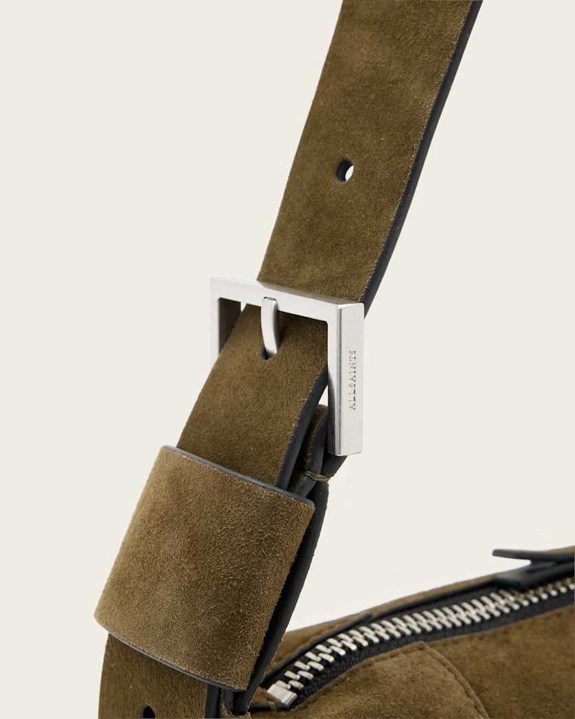 AllSaints Vega Suede Mini Bag Women's Olive Green Women's