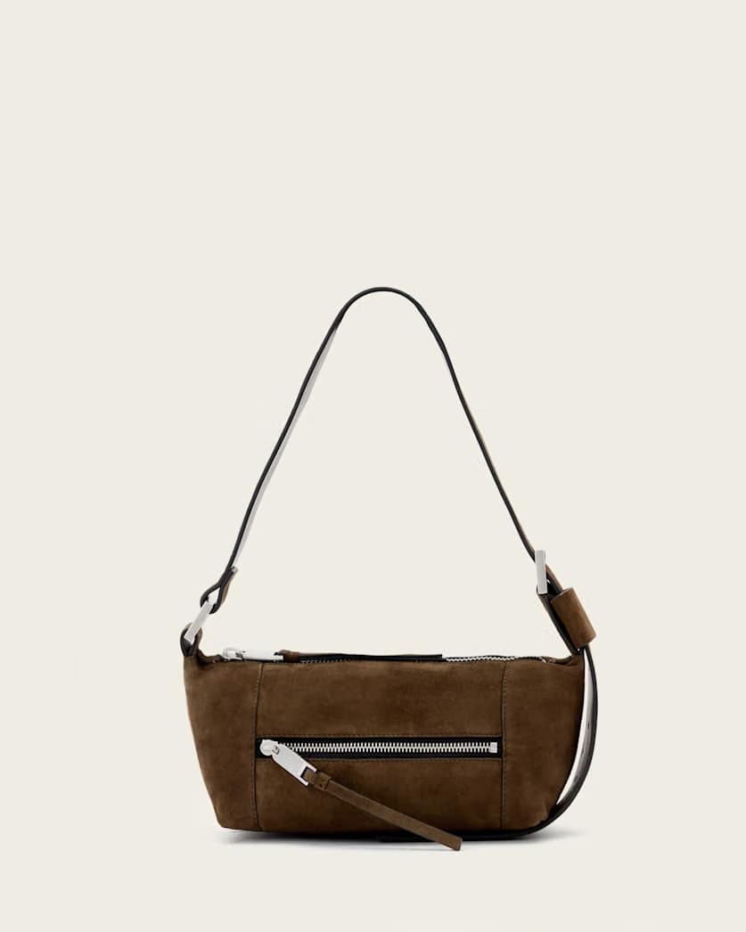 AllSaints Vega Suede Mini Bag Women's Fango Brown Women's