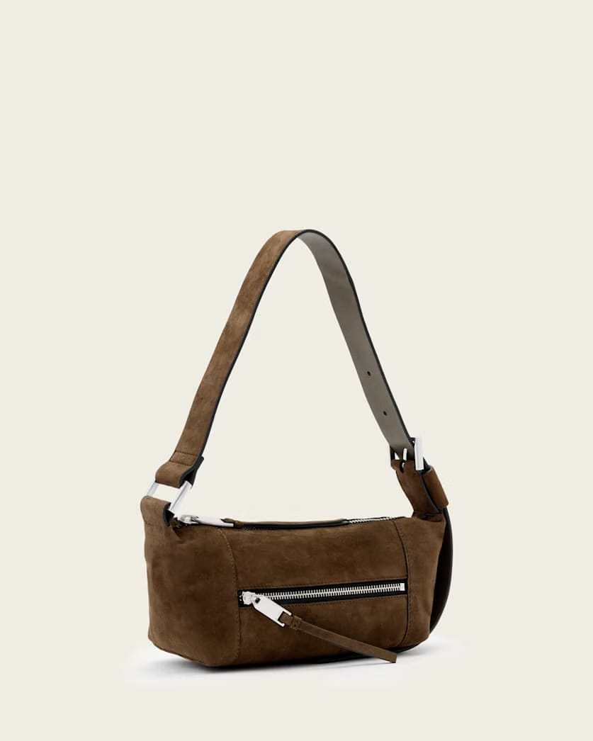 AllSaints Vega Suede Mini Bag Women's Fango Brown Women's