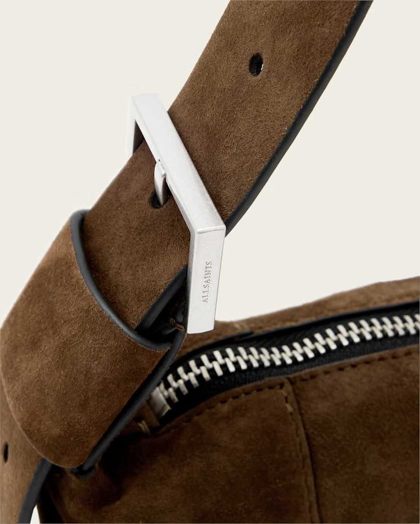 AllSaints Vega Suede Mini Bag Women's Fango Brown Women's