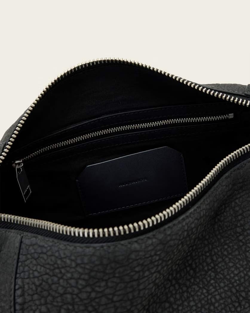 AllSaints Vega Leather Shoulder Bag Women's Meteorite Grey Women's