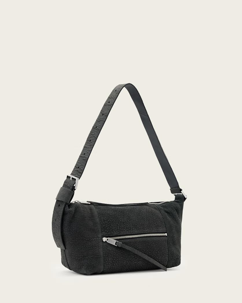 AllSaints Vega Leather Shoulder Bag Women's Meteorite Grey Women's