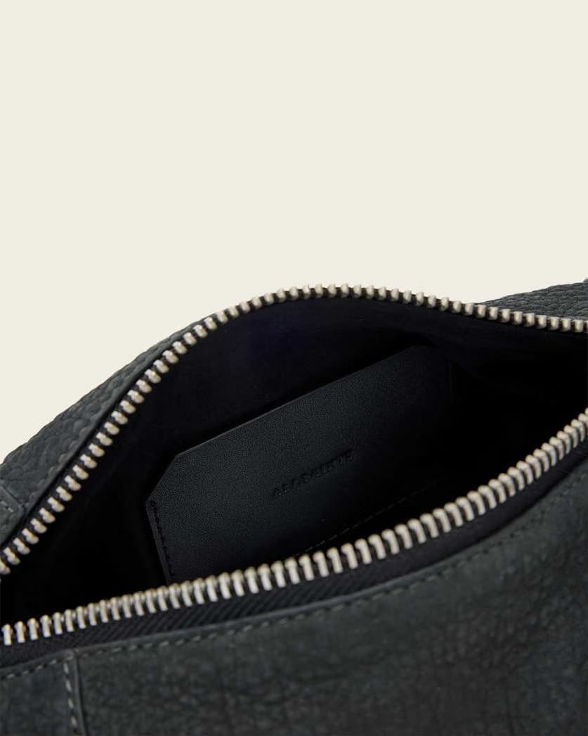 AllSaints Vega Leather Mini Shoulder Bag Women's Meteorite Grey Women's