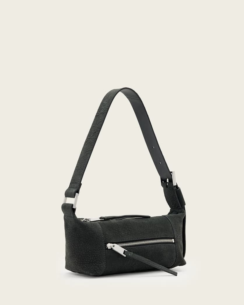 AllSaints Vega Leather Mini Shoulder Bag Women's Meteorite Grey Women's