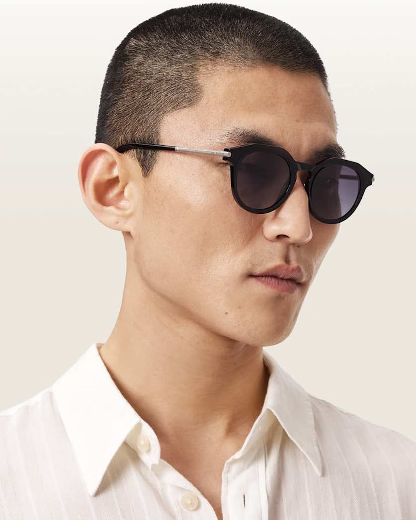 AllSaints Van Panto Framed Sunglasses Women's Gloss Black Women's