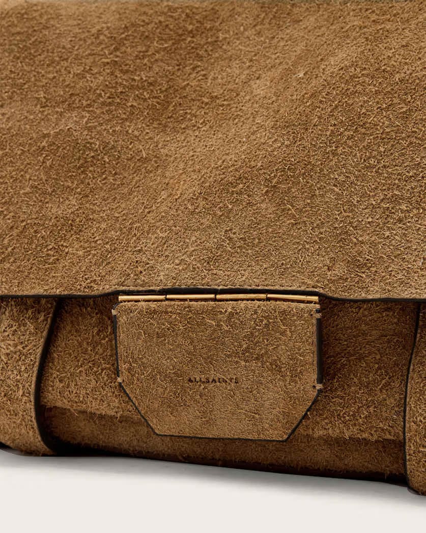 AllSaints Ursa Suede Satchel Bag Women's Biscuit Brown Women's