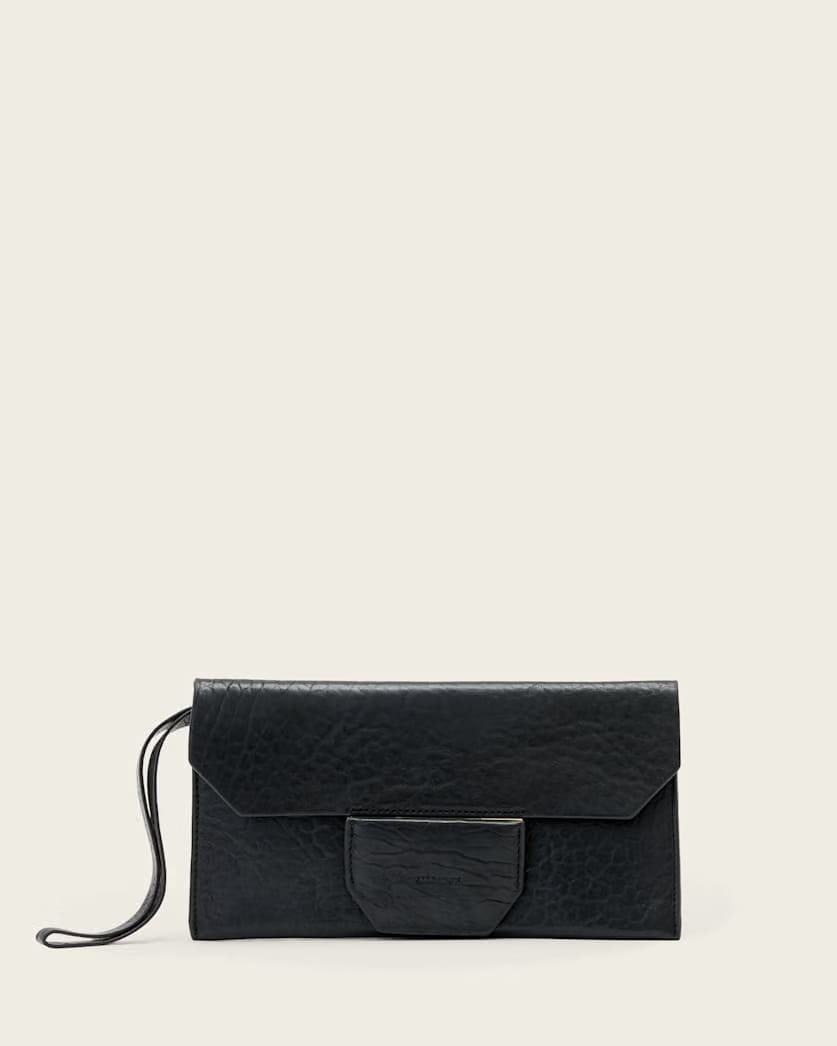 AllSaints Ursa Grain Leather Pouch Women's Black Women's