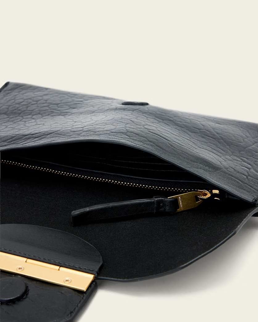 AllSaints Ursa Grain Leather Pouch Women's Black Women's