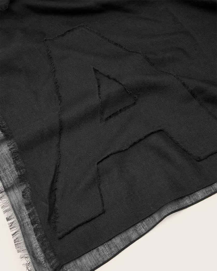 AllSaints Underground Logo Pareo Scarf Women's Black Women's