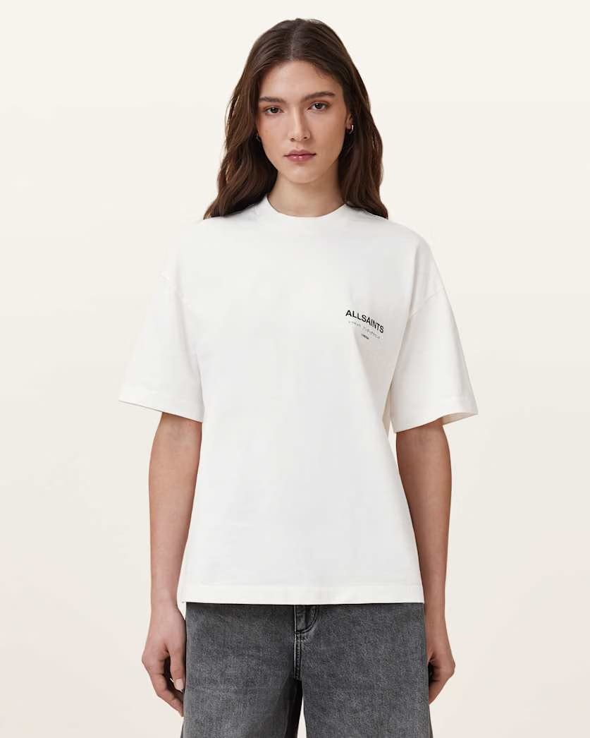 AllSaints Underground Etta Oversized T Shirt Women's Black Women's