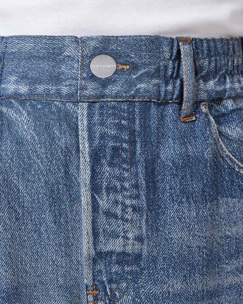 AllSaints Tyler Illusion Straight Leg Trousers Women's Mid Indigo Women's