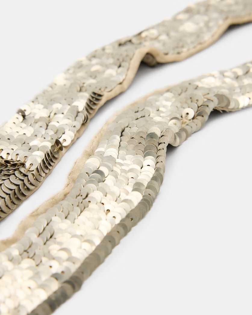AllSaints Tia Sequin Tie Women's Gold Women's