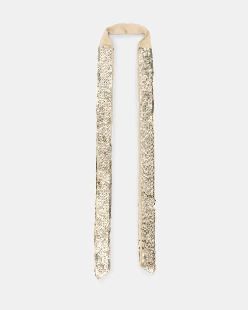 AllSaints Tia Sequin Tie Women's Gold Women's