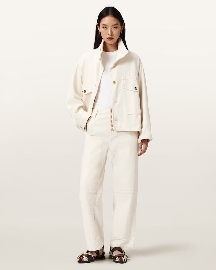 AllSaints Tay Carpenter Jeans Women's Ecru White Women's