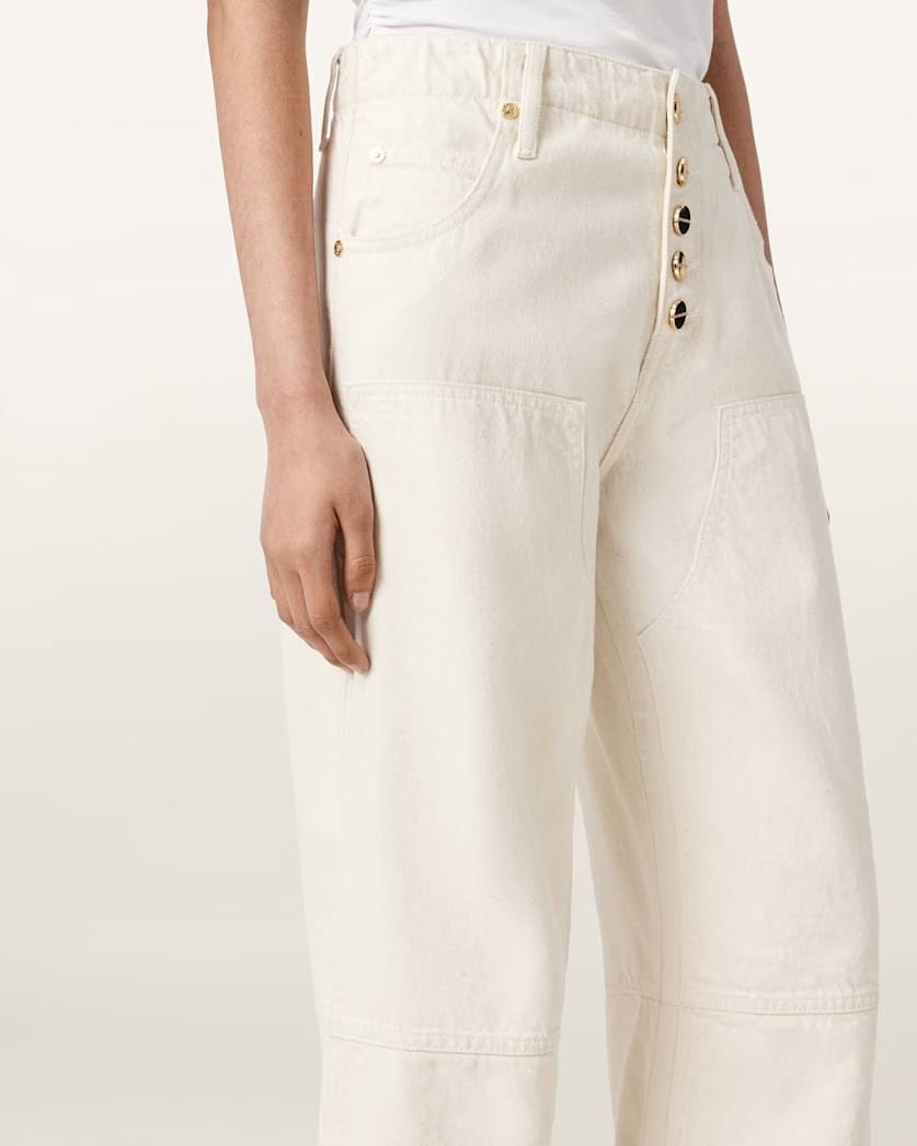 AllSaints Tay Carpenter Jeans Women's Ecru White Women's