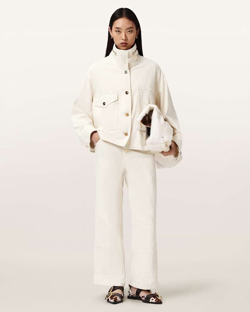 AllSaints Tay Carpenter Jeans Women's Ecru White Women's