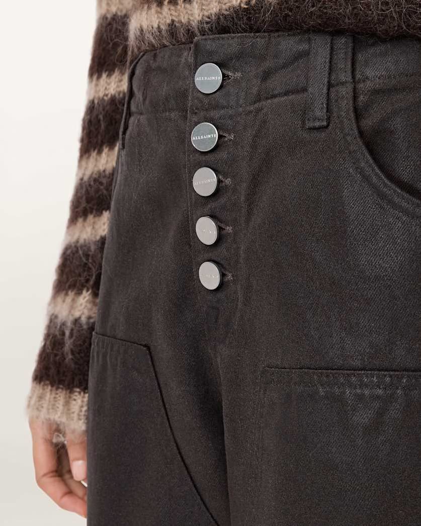 AllSaints Tay Carpenter Jeans Women's Coated Brown Women's