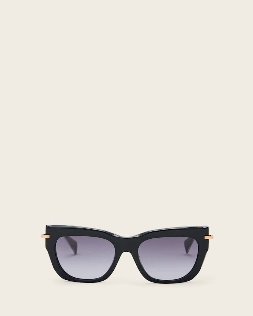 AllSaints Tamsin Rectangular Shaped Sunglasses Women's Gloss Black Women's