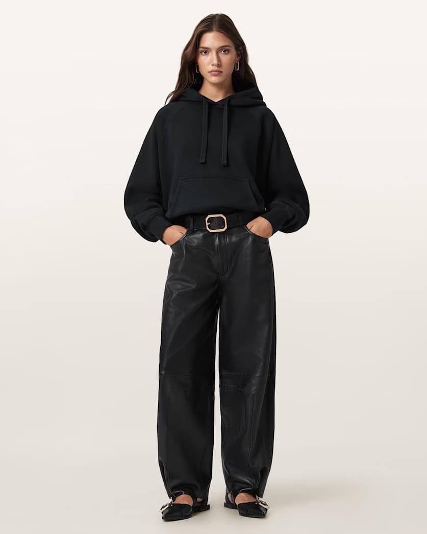 AllSaints Talon Underground Sequin Oversized Hoodie Women's Black Women's