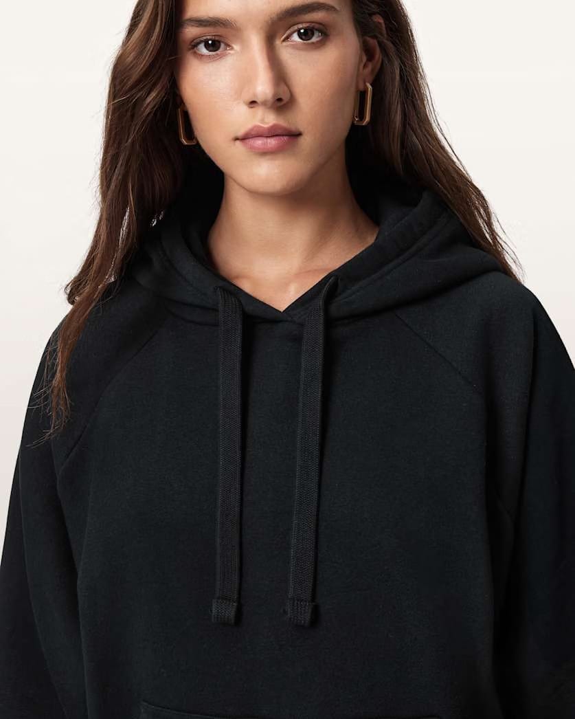 AllSaints Talon Underground Sequin Oversized Hoodie Women's Black Women's