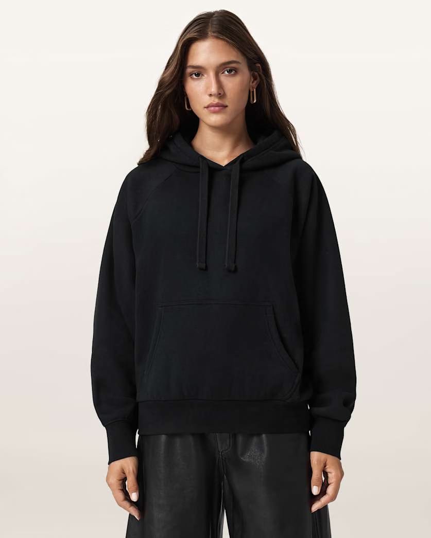 AllSaints Talon Underground Sequin Oversized Hoodie Women's Black Women's