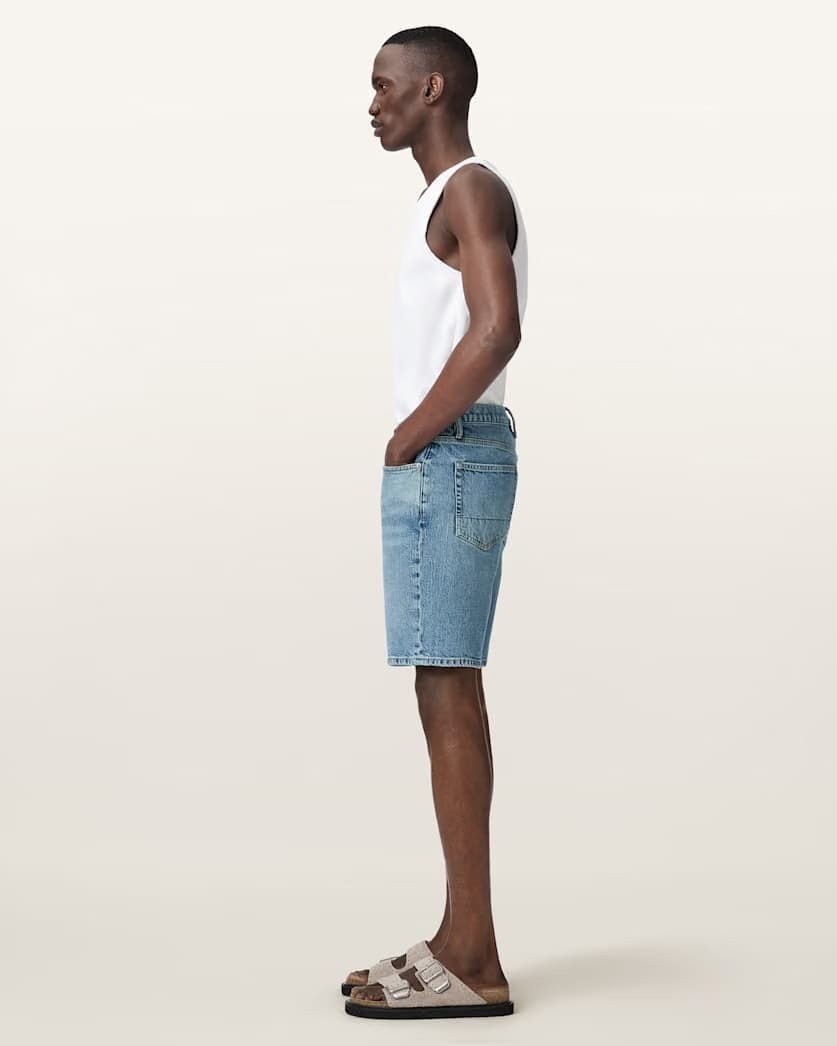 AllSaints Switch Slim Fit Denim Shirts Light Indigo