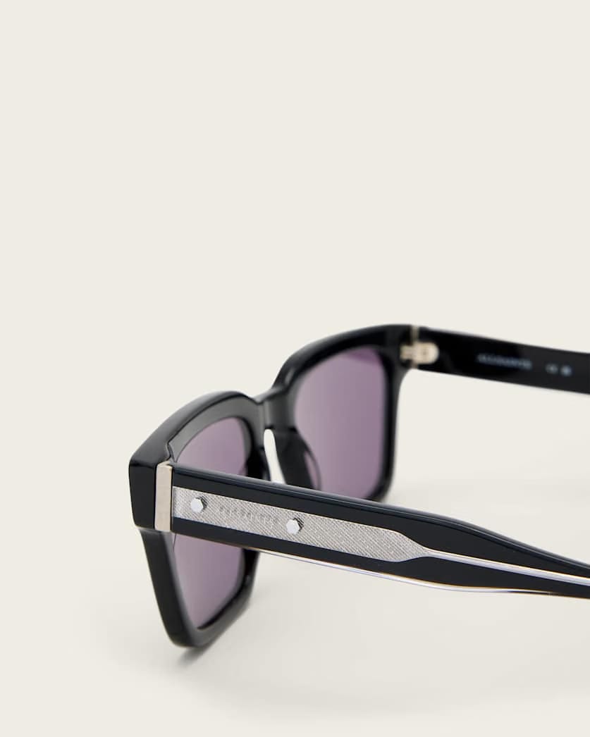 AllSaints Suki Square Framed Sunglasses Women's Gloss Black Women's