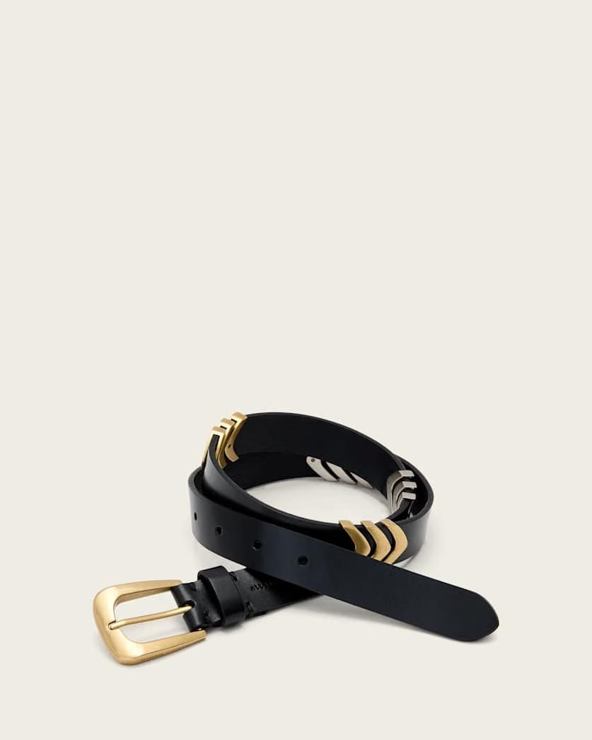 AllSaints Suki Leather Belt Women's Black/Multi Women's