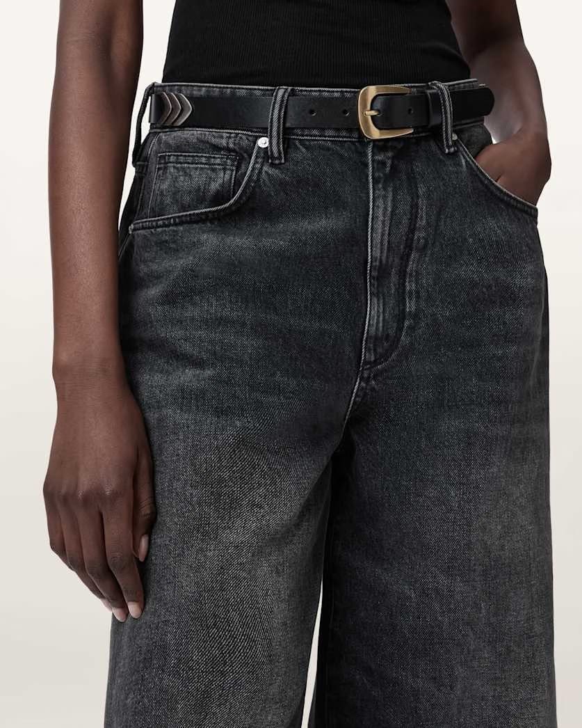 AllSaints Suki Leather Belt Women's Black/Multi Women's