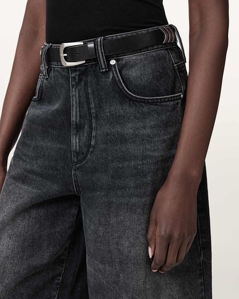 AllSaints Suki Leather Belt Women's Black/Multi Women's
