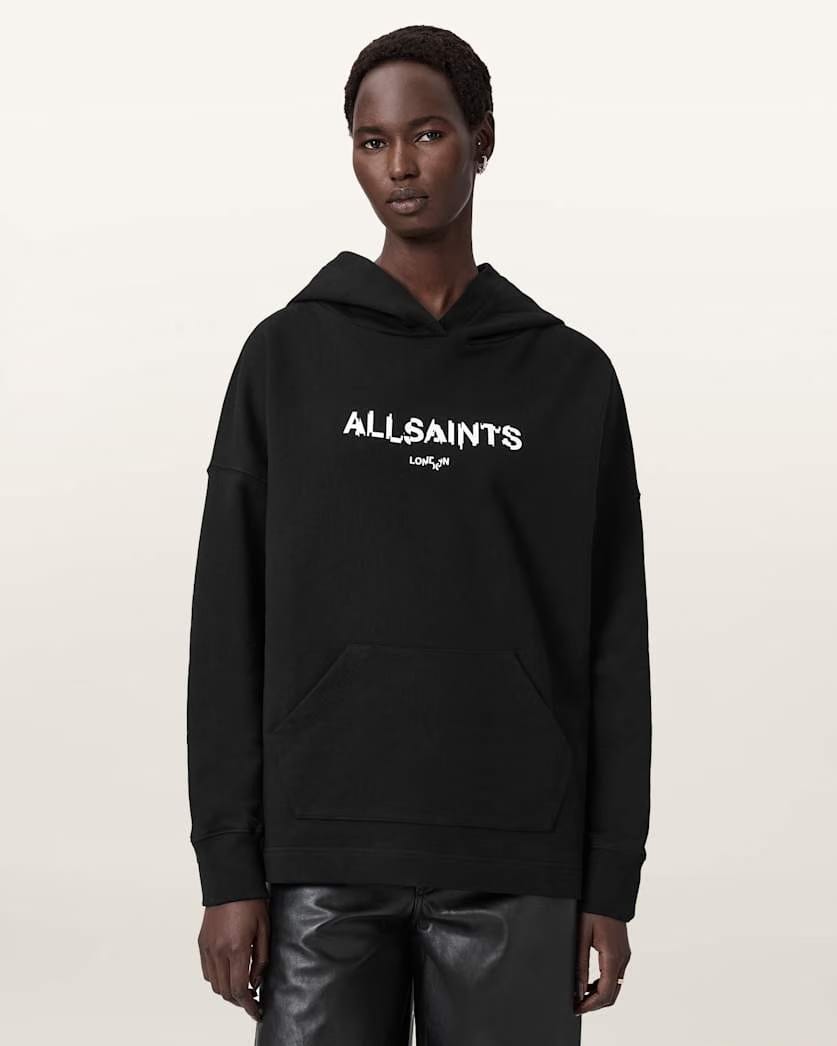 AllSaints Static Etienne Overzied Hoodie Women's Black Women's