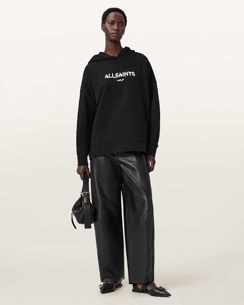AllSaints Static Etienne Overzied Hoodie Women's Black Women's