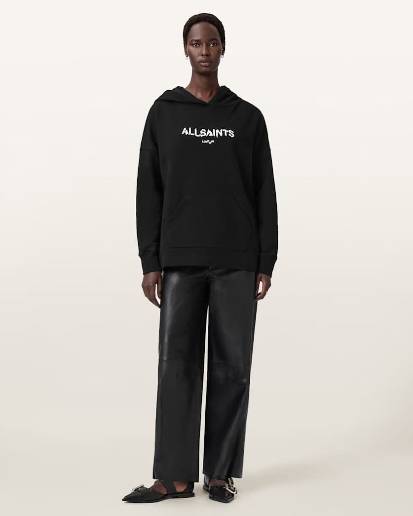 AllSaints Static Etienne Overzied Hoodie Women's Black Women's