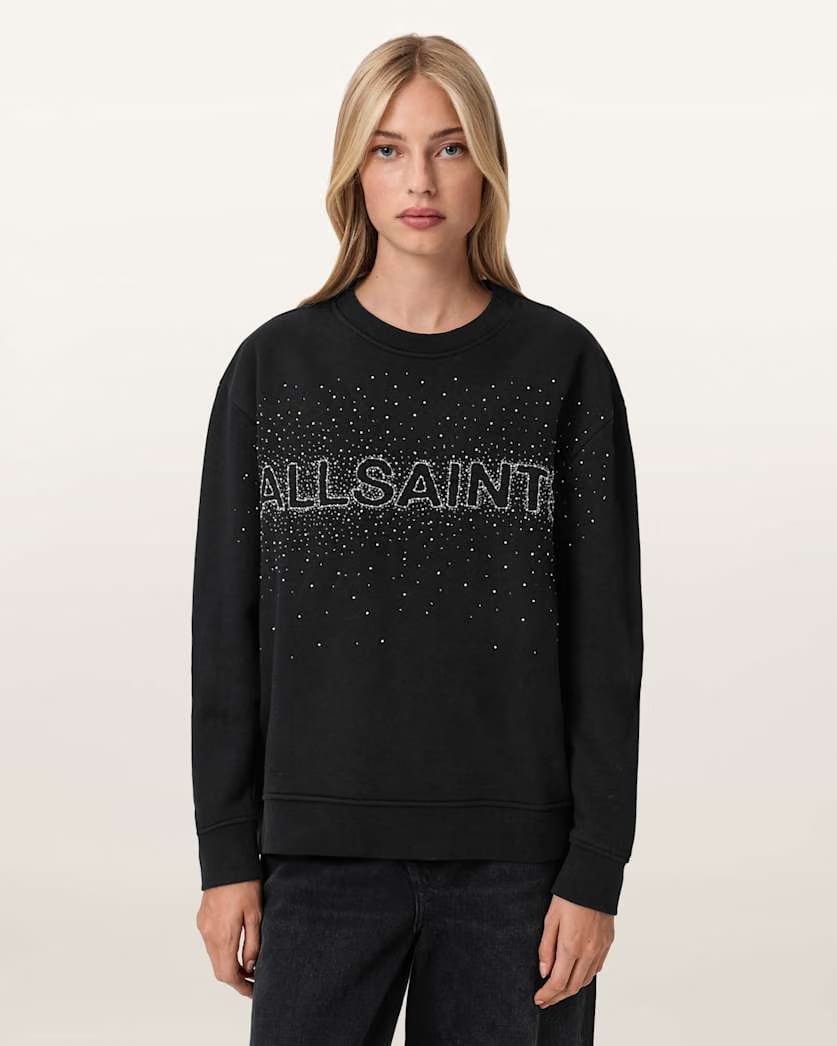 AllSaints Sprinkle Oversized Etta Sweatshirt Women's White Women's