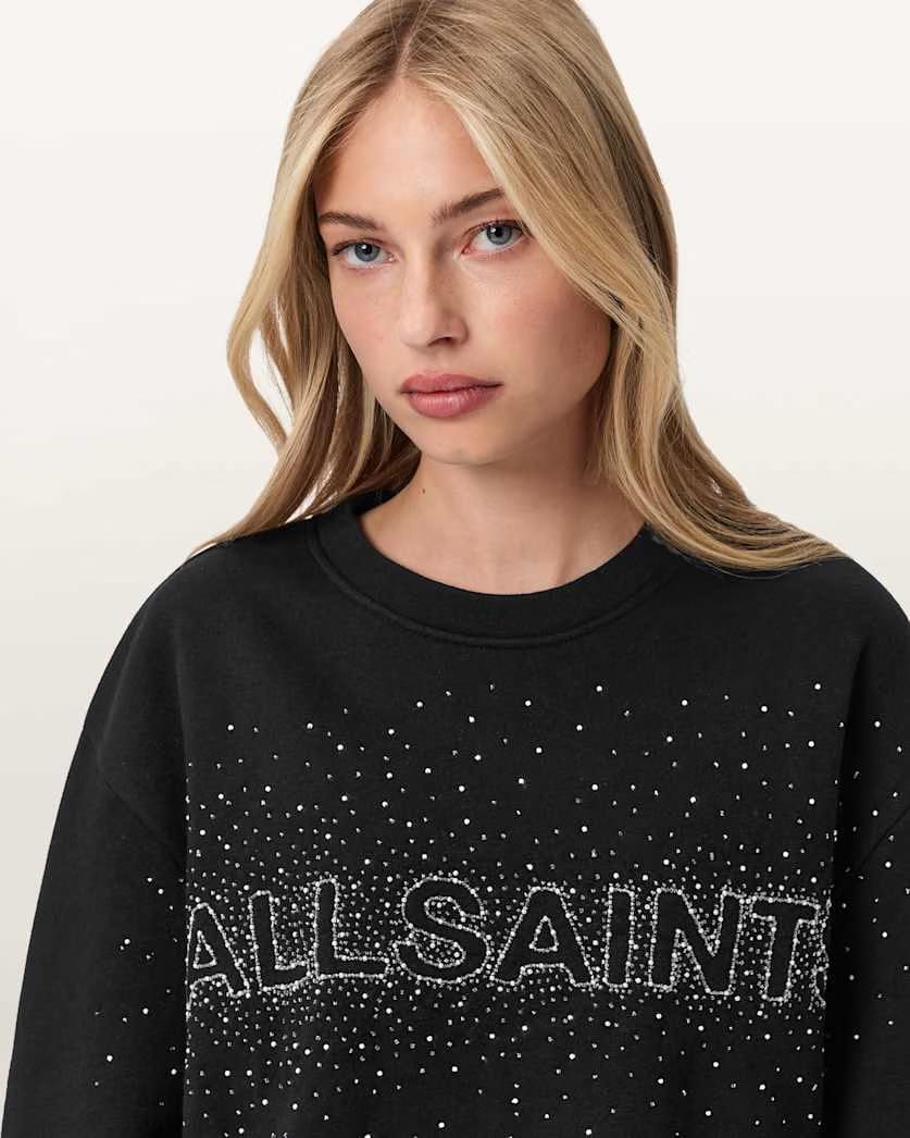 AllSaints Sprinkle Oversized Etta Sweatshirt Women's White Women's
