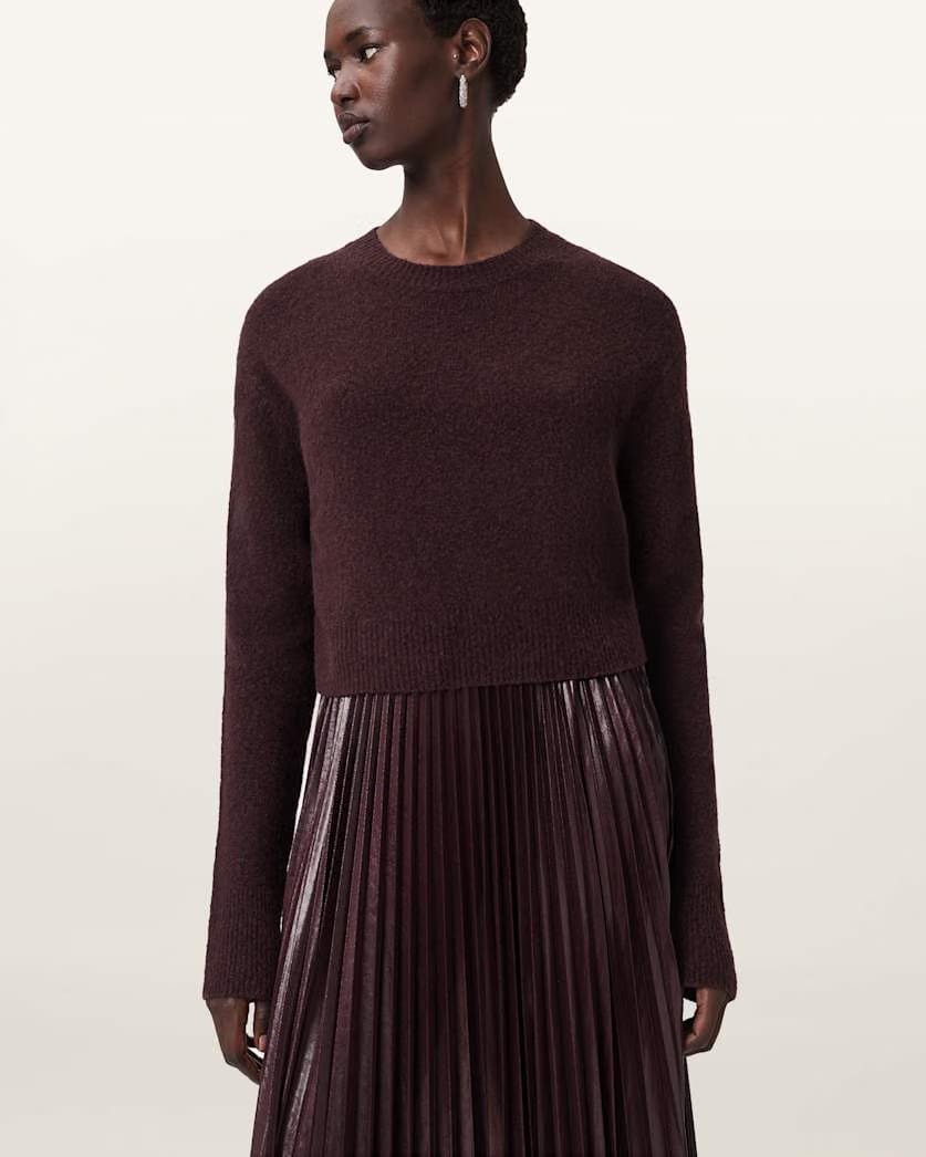 AllSaints Spark 2 In 1 Dress Women's Oxblood Red Women's