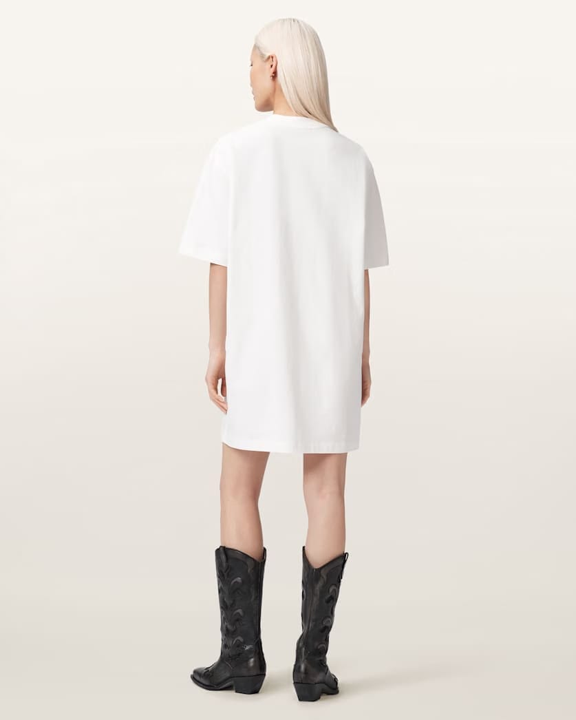 AllSaints Snakehead Mini T Shirt Dress Women's Chalk White Women's