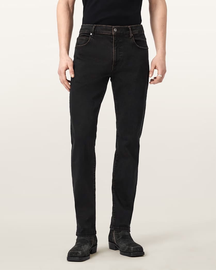 AllSaints Sid Ultra Stretch Skinny Jeans Overdyed Brown