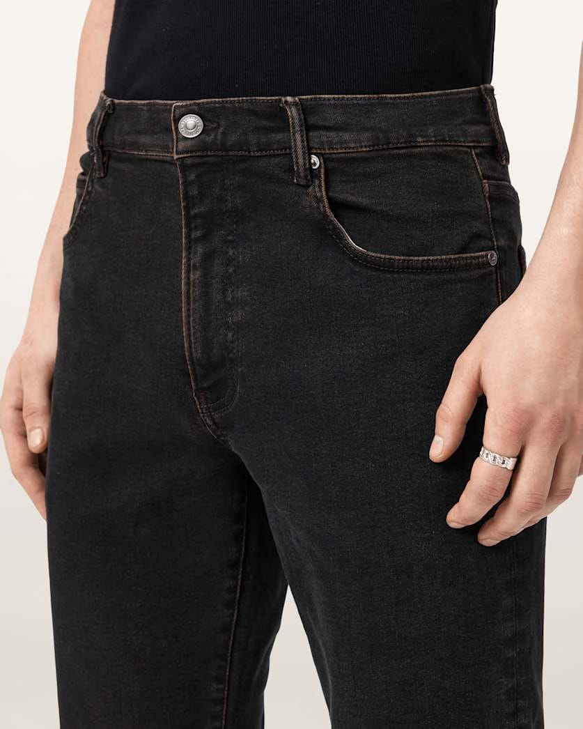 AllSaints Sid Ultra Stretch Skinny Jeans Overdyed Brown