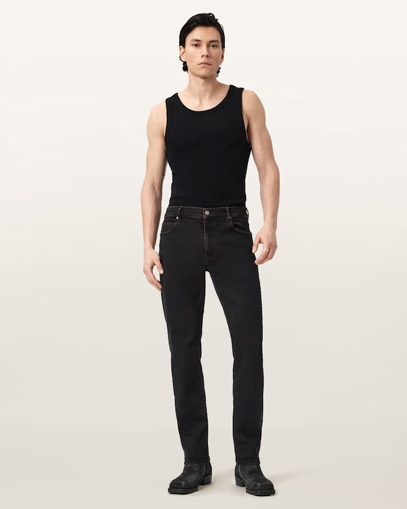 AllSaints Sid Ultra Stretch Skinny Jeans Overdyed Brown