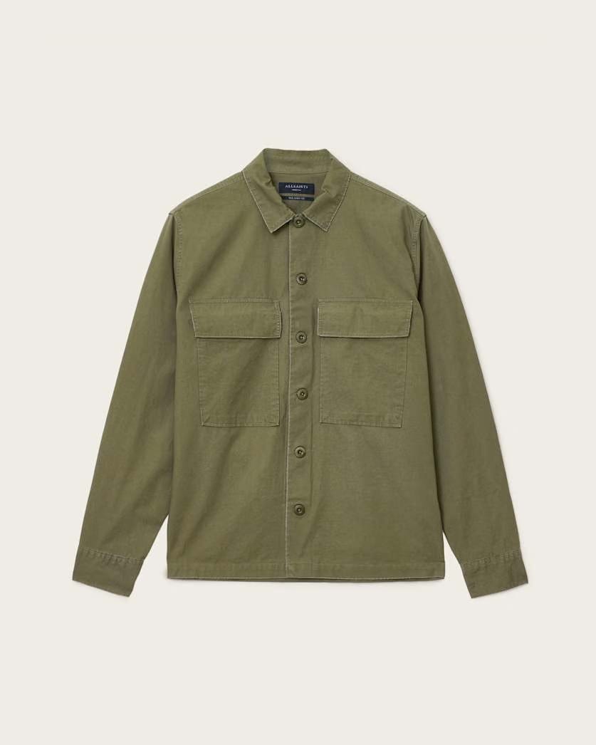 AllSaints Service Relaxed Fit Shirt Pastoral Green